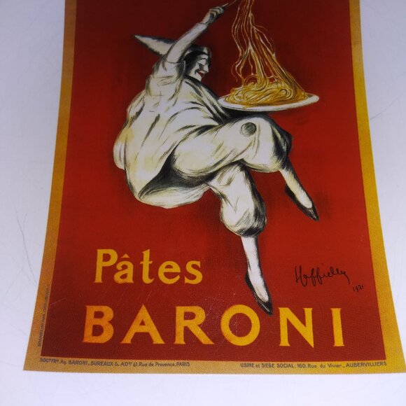 Pottery Barn Vintage Posters Pasta Pates Baroni Cappiello Large Serving Bowl - Picture 2 of 7
